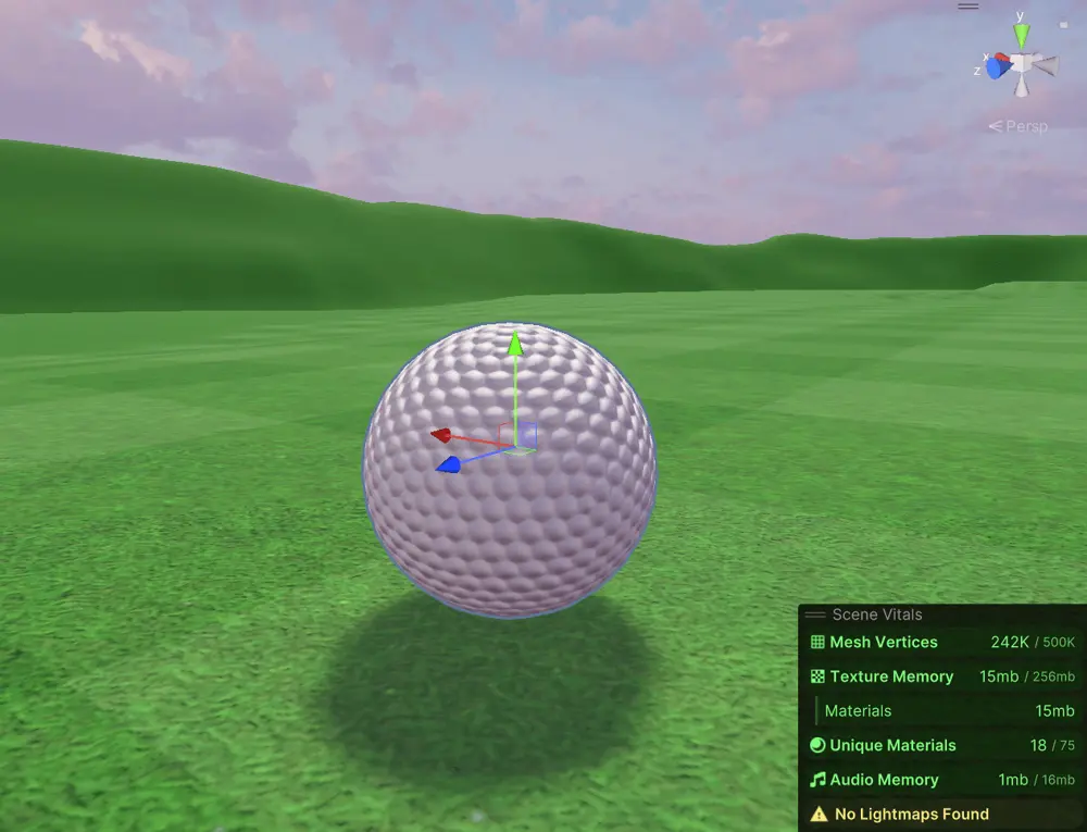 Golf ball on course