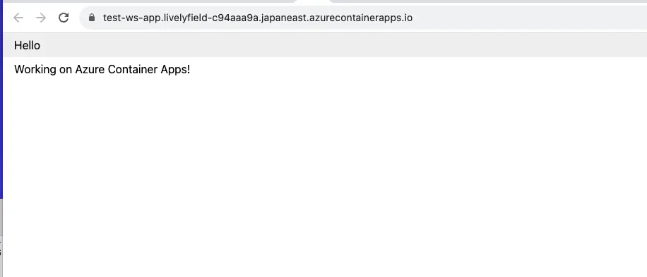 containerAppsでも動いています