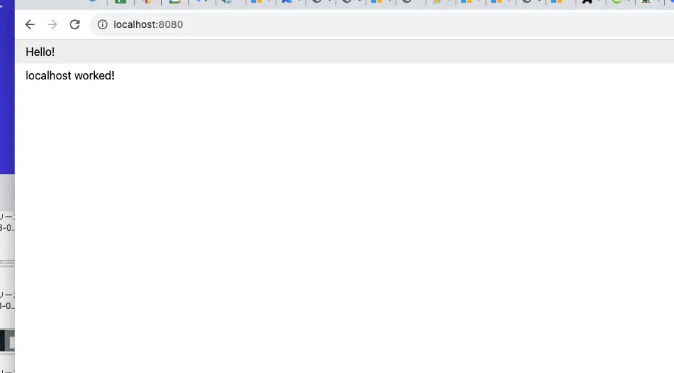localhostで動いています
