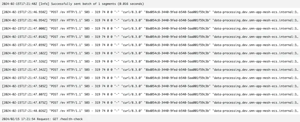 Data Processing Logs